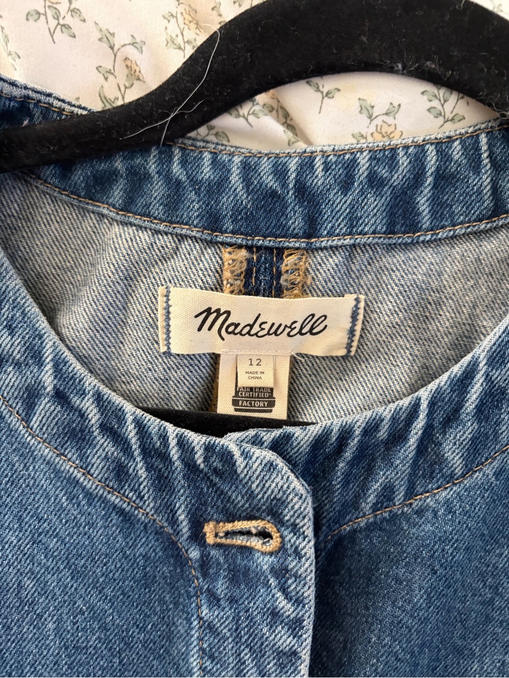 Madewell Dark Wash Denim Button-Front Vest - Picture 3 of 3